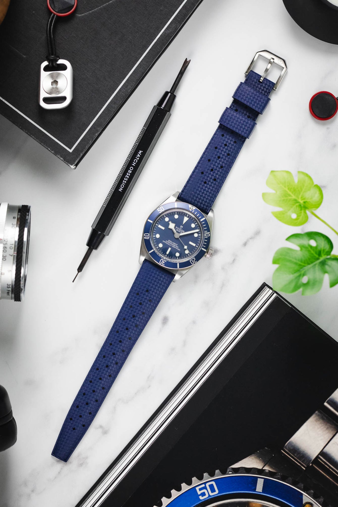 TROPIC® Dive Watch Strap in NAVY BLUE