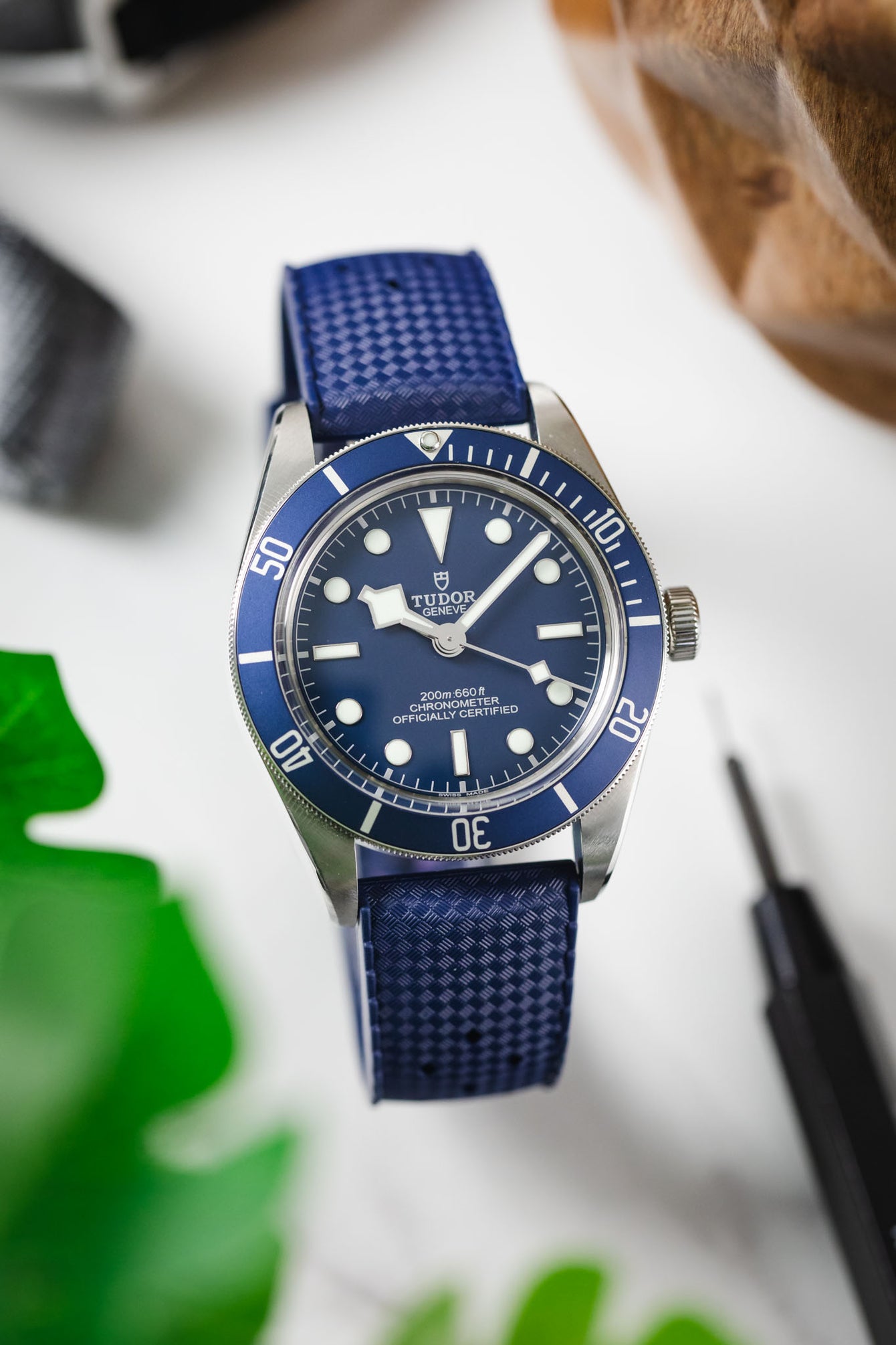 TROPIC® Dive Watch Strap in NAVY BLUE