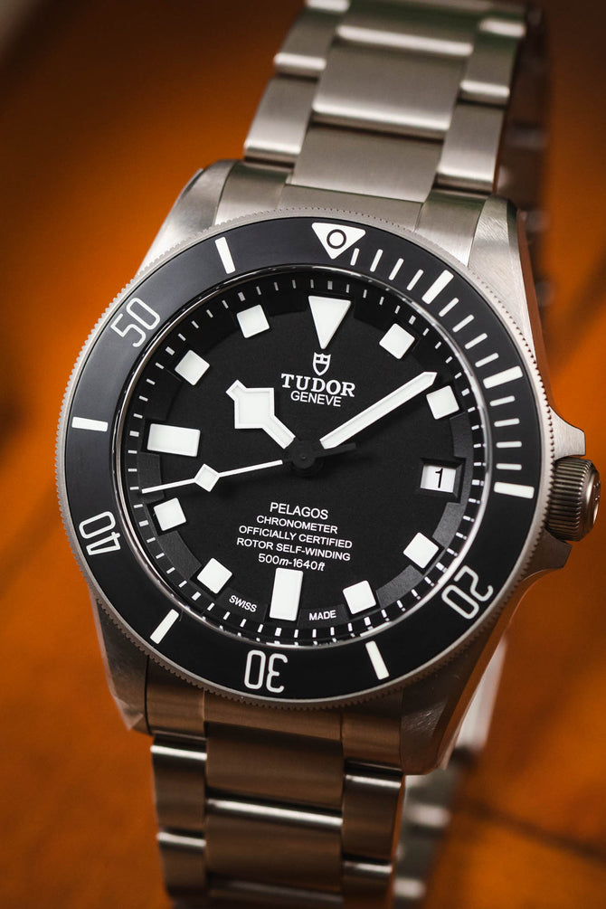 TUDOR Pelagos 42mm Titanium Automatic Diving Watch - Black Dial