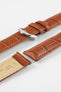 Hirsch DUKE Alligator Embossed Leather Watch Strap in HONEY