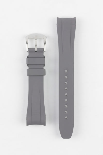 VANGUARD Integrated Rubber Watch Strap for Tudor Black Bay 58 in GREY