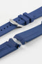 VANGUARD Curved-End Integrated Rubber Watch Strap for Omega Seamaster / Railmaster in BLUE