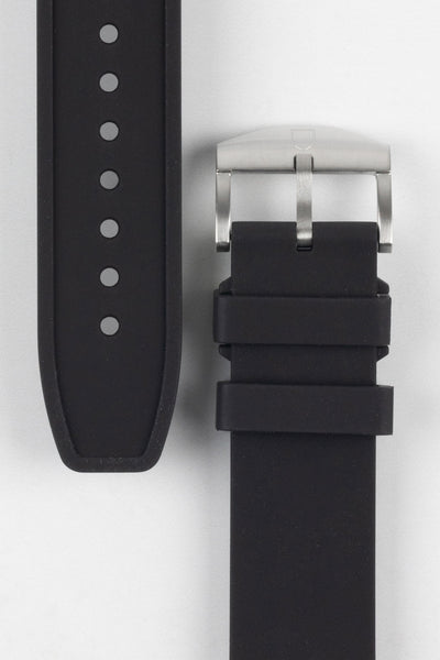VANGUARD Integrated Rubber Watch Strap for Omega Speedmaster/ Moonswatch in BLACK