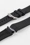 VANGUARD Integrated Rubber Watch Strap for Omega Speedmaster/ Moonswatch in BLACK