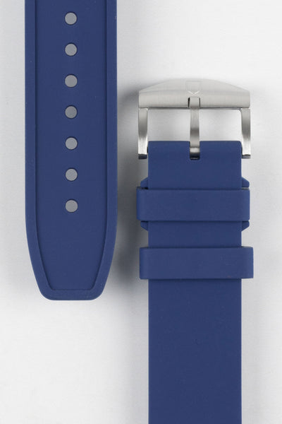 VANGUARD Integrated Rubber Watch Strap for Omega Speedmaster/ Moonswatch in BLUE