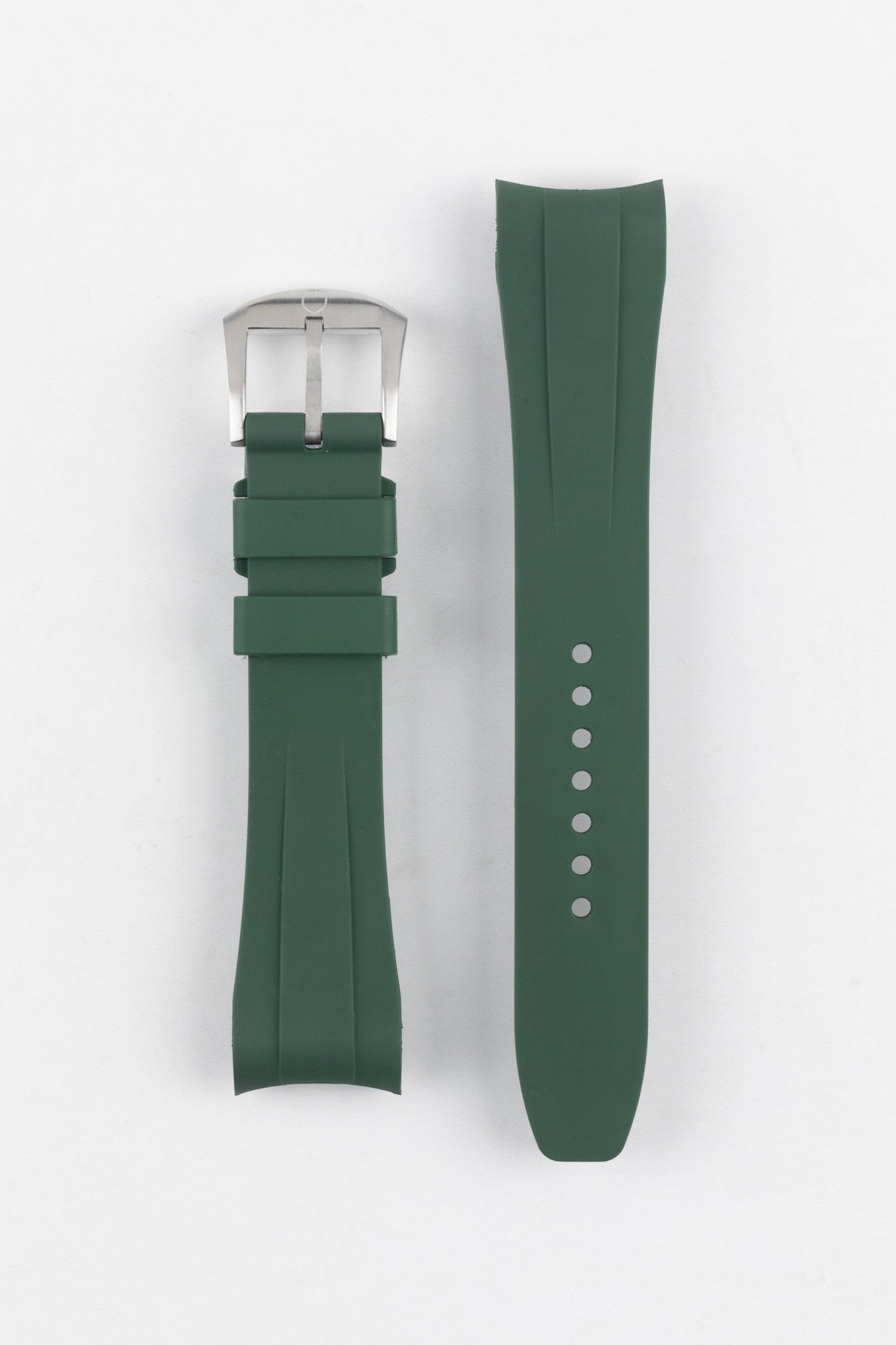 VANGUARD Integrated Rubber Watch Strap for Tudor Black Bay 54 in GREEN