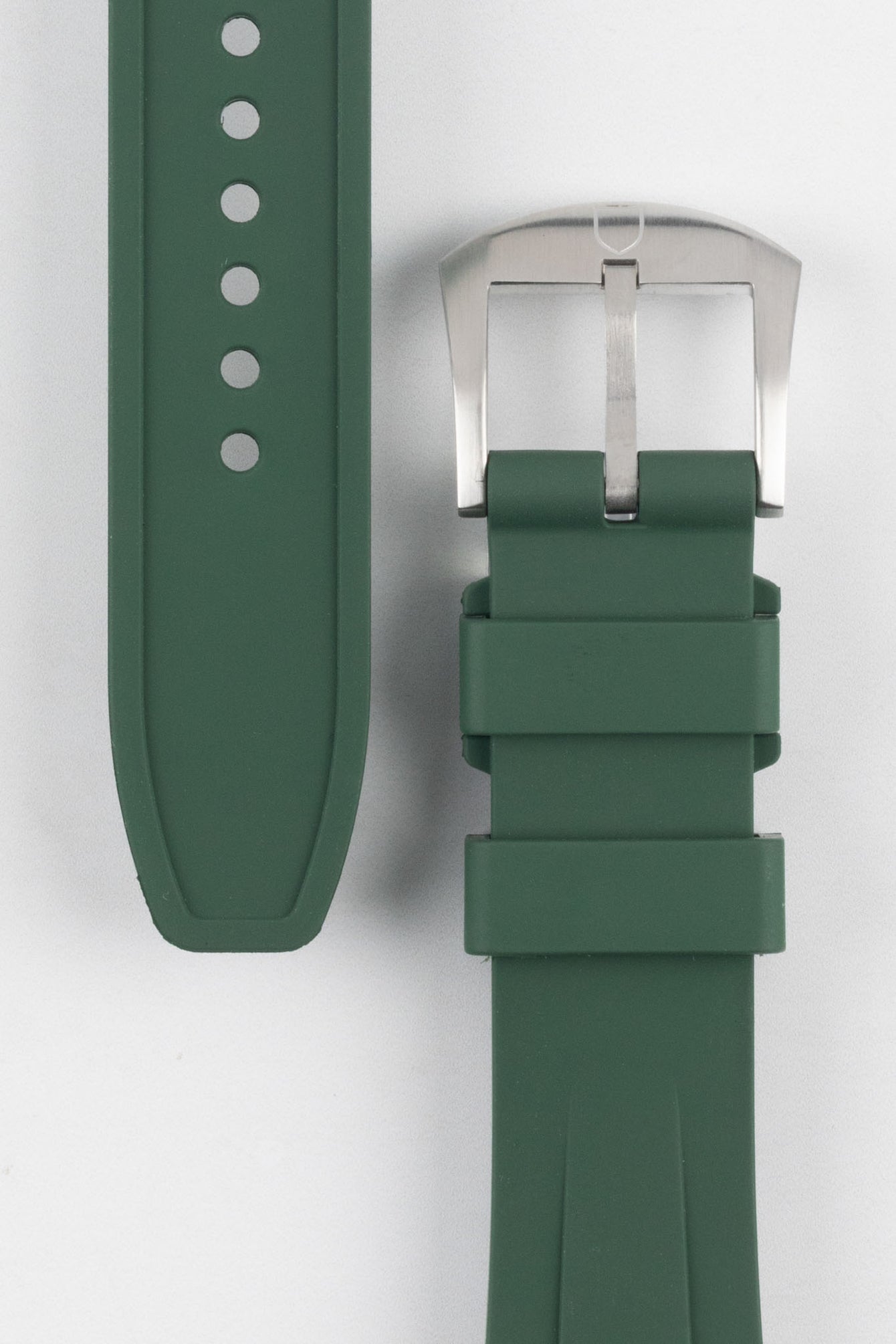 VANGUARD Integrated Rubber Watch Strap for Tudor Black Bay 54 in GREEN