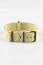 Nylon Watch Strap in BEIGE with PVD Buckle and Keepers