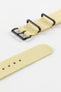 Nylon Watch Strap in BEIGE with PVD Buckle and Keepers