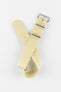 Nylon Watch Strap in BEIGE with Polished Buckle and Keepers