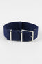 Nylon Watch Strap in BLUE with Polished Buckle and Keepers