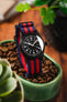 Nylon Watch Strap in BLUE / RED Stripes with PVD Buckle & Keepers