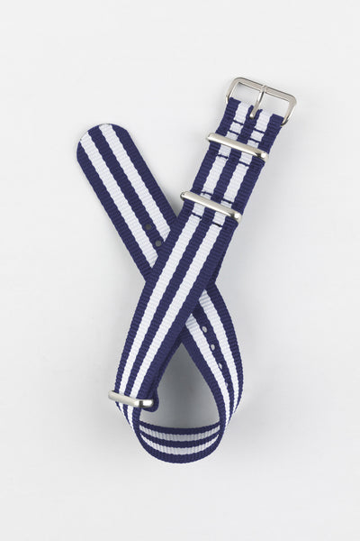Blue and white online nato strap