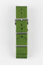 Nylon Watch Strap in GREEN with Polished Buckle and Keepers