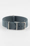 Nylon Watch Strap in GREY with Brushed Buckle and Keepers