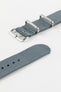 Nylon Watch Strap in GREY with Brushed Buckle and Keepers