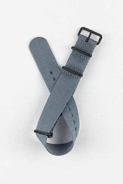 Nylon Watch Strap in GREY with PVD Buckle and Keepers