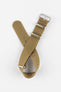 Nylon Watch Strap in KHAKI with Polished Buckle and Keepers