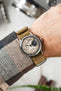 Nylon Watch Strap in KHAKI with Polished Buckle and Keepers