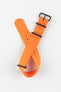 Nylon Watch Strap in ORANGE with PVD Buckle and Keepers