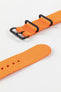 Nylon Watch Strap in ORANGE with PVD Buckle and Keepers