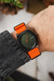 Nylon Watch Strap in ORANGE with PVD Buckle and Keepers