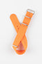 Nylon Watch Strap in ORANGE with Polished Buckle and Keepers