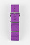 Nylon Watch Strap in PURPLE with Polished Buckle and Keepers