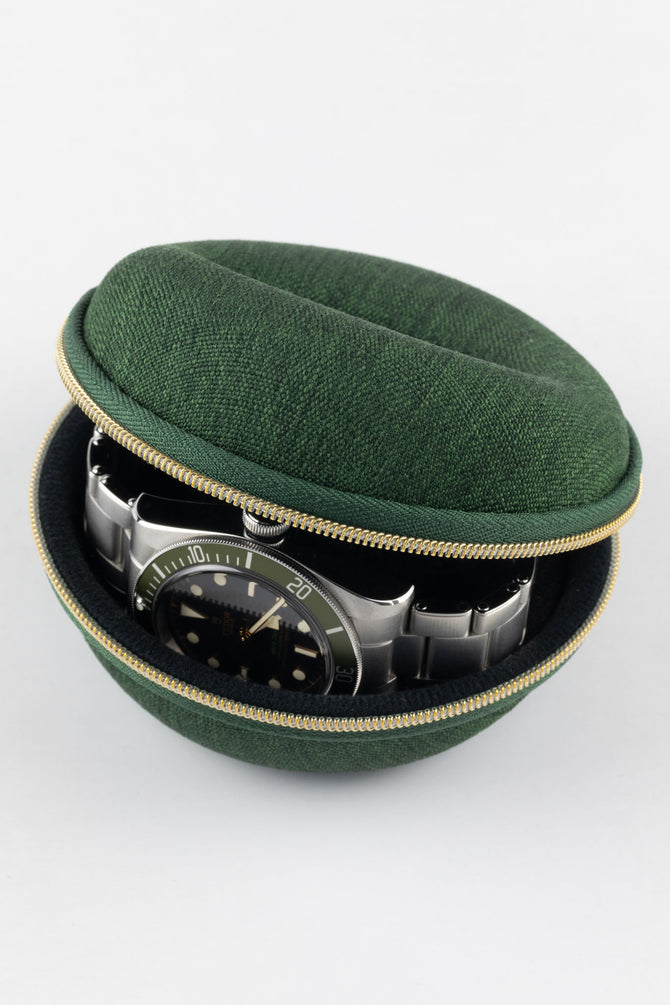 Oyster - 1 Watch Travel Case - Forest Green