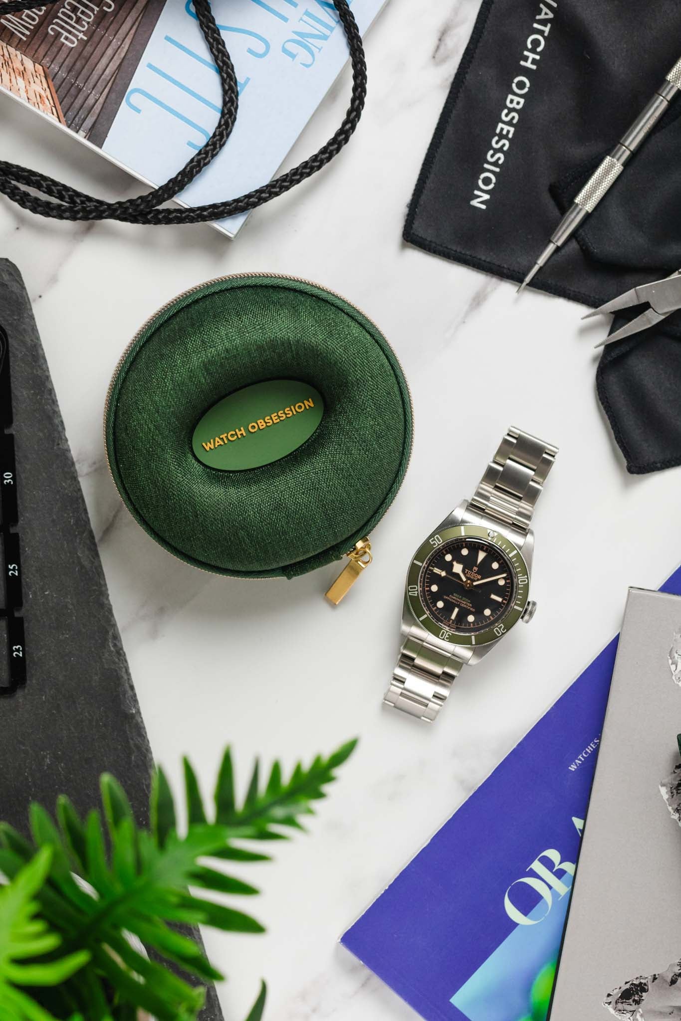 Oyster 1 Watch Travel Case Tweed Brown