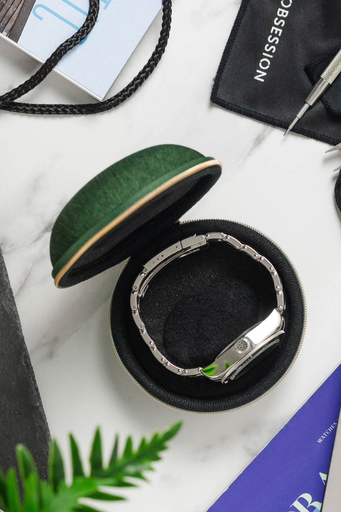 Single Watch - Oyster Travel Case - Forest Green