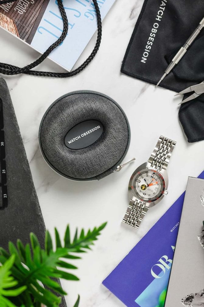 Single Watch - Oyster Travel Case - Slate Grey