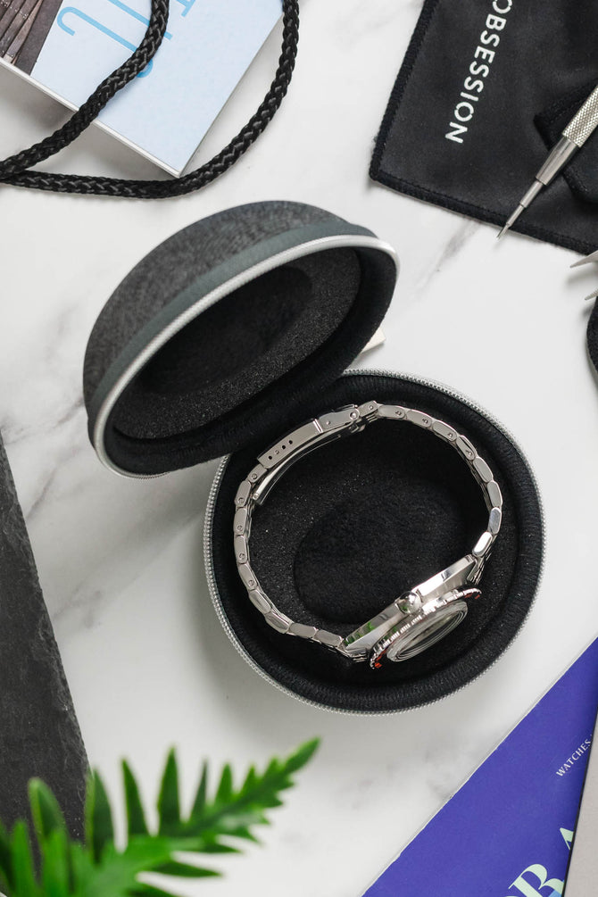 Single Watch - Oyster Travel Case - Slate Grey