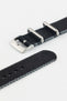 Premium Nylon Watch Strap in Black with Grey Edges