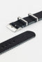 Premium Nylon Watch Strap in Black with Grey Edges