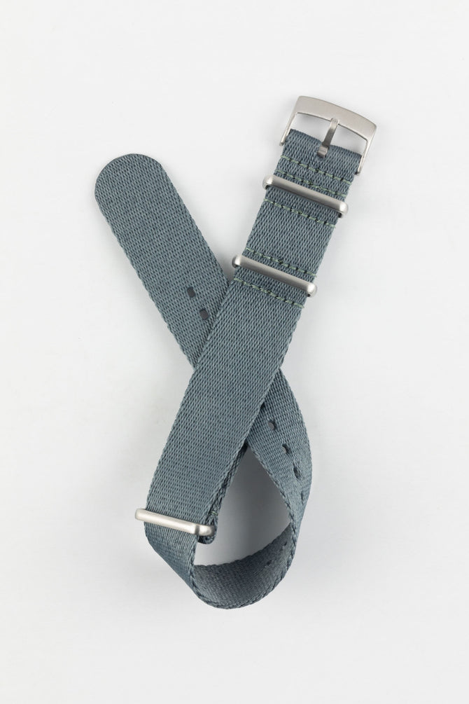 Premium Nylon Watch Strap in GREY with Brushed Hardware