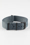 Premium Nylon Watch Strap in GREY with Black PVD Hardware