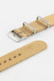 Premium Nylon Watch Strap in SAND with Brushed Hardware