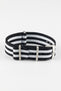 Nylon Watch Strap in BLACK with WHITE Stripes - #SpeedyTuesday Edition