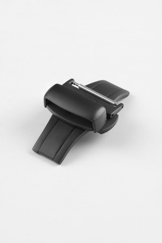 Black Push Button Deployment Watch Strap Clasp | Watch Obsession UK