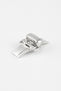 PUSH-BUTTON Deployment Clasp in POLISHED SILVER
