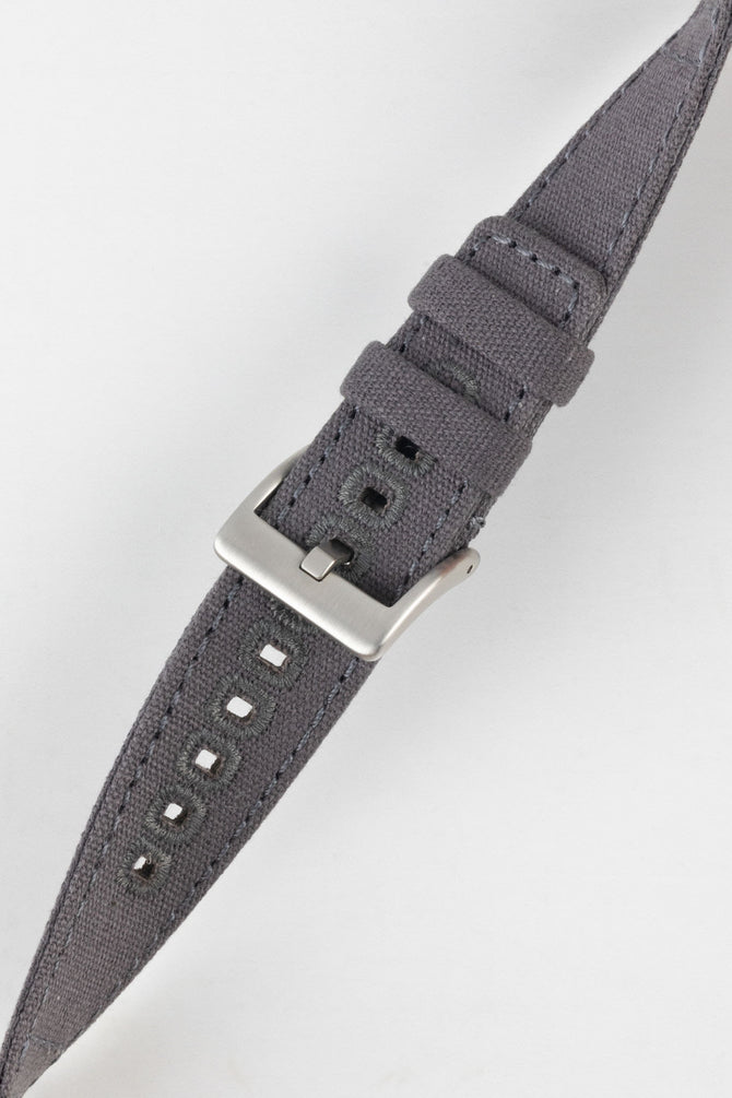 Quick-Release Canvas Watch Strap in GREY