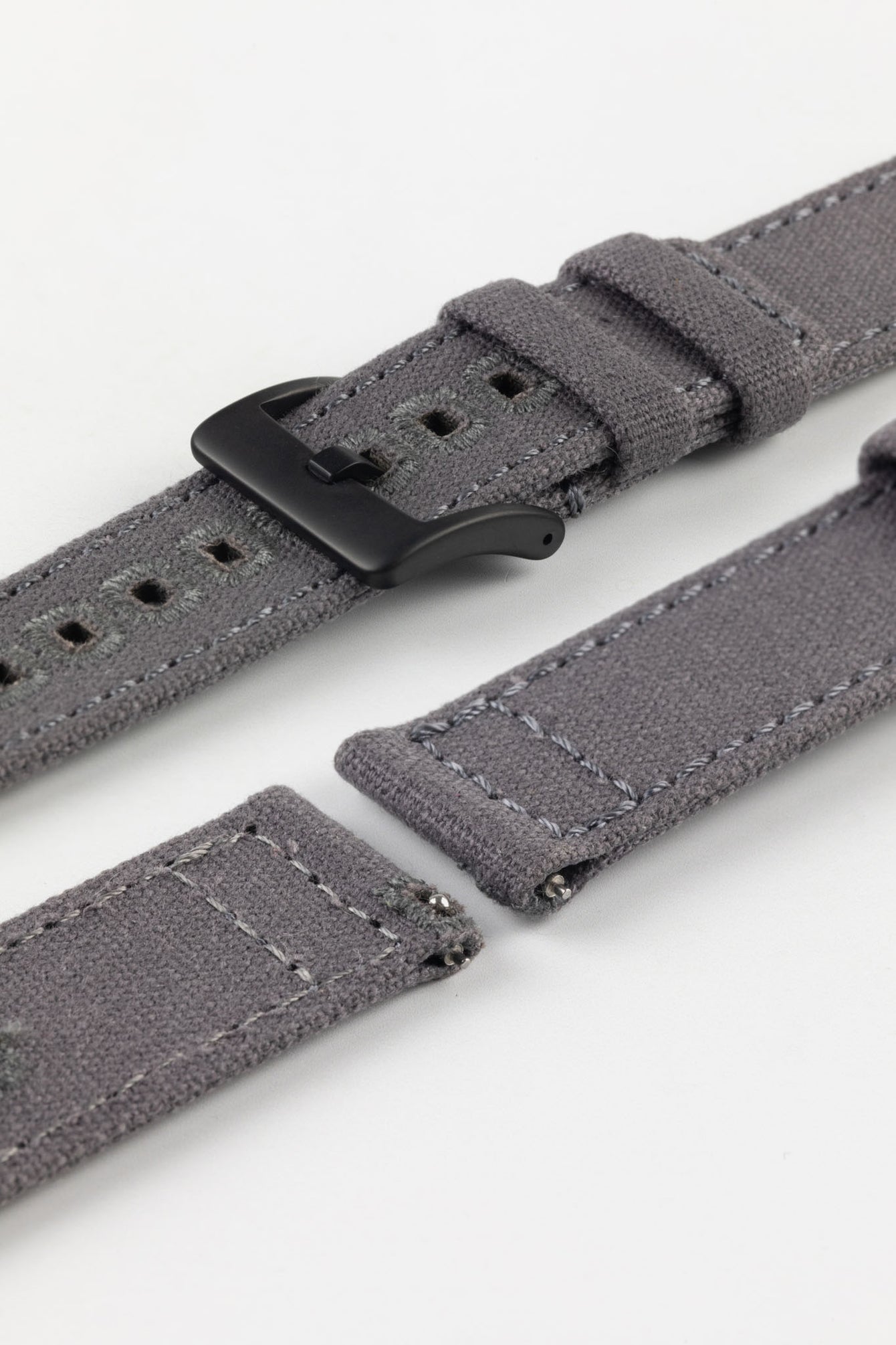 Quick-Release Canvas Watch Strap in GREY