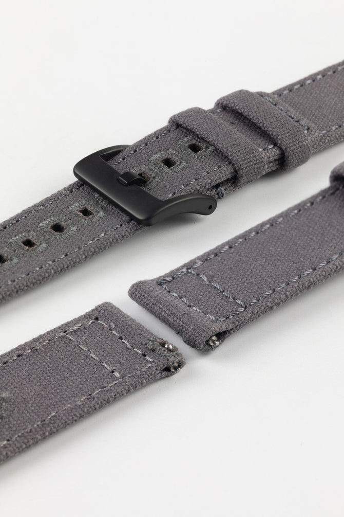 Quick-Release Canvas Watch Strap in GREY