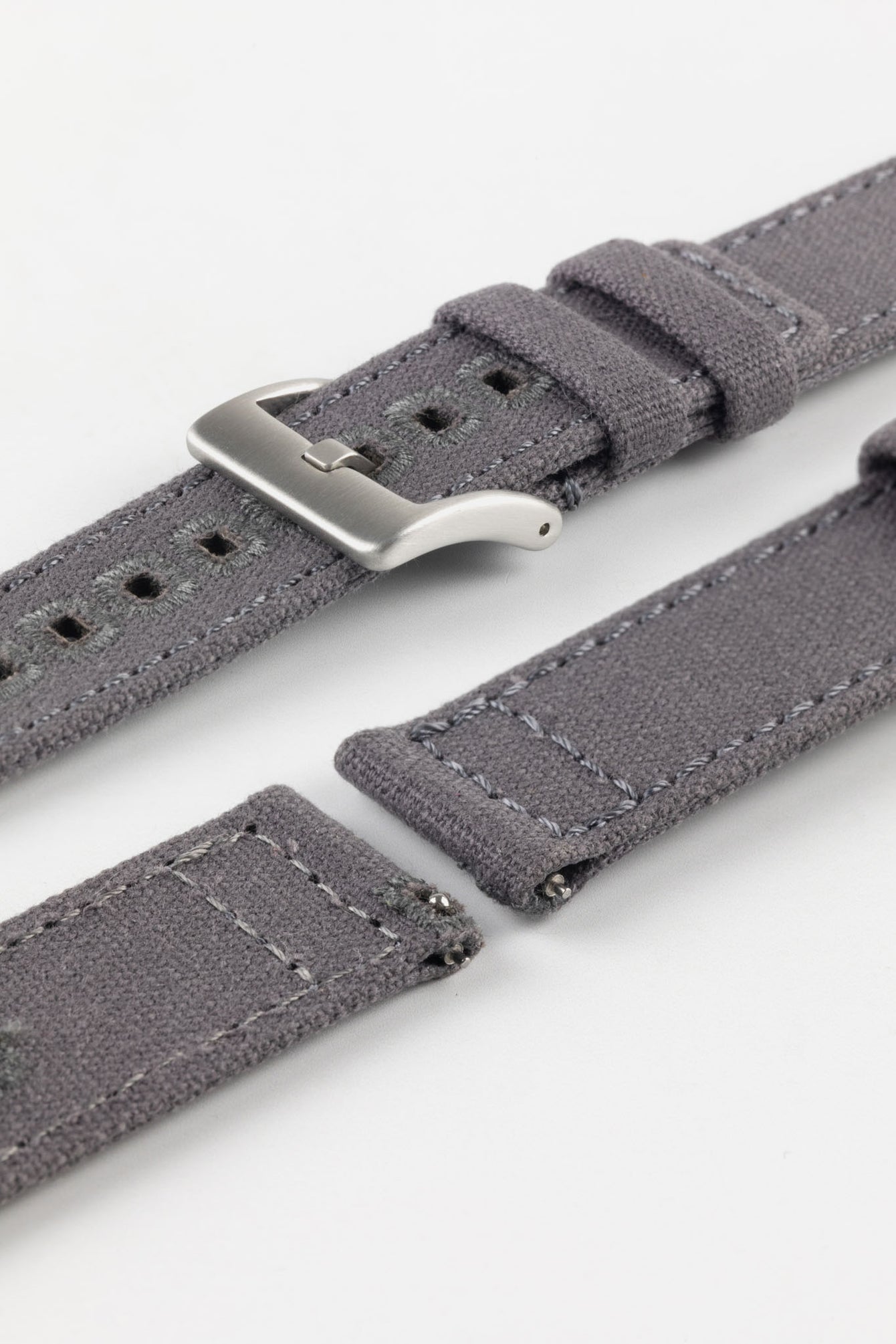 Quick-Release Canvas Watch Strap in GREY