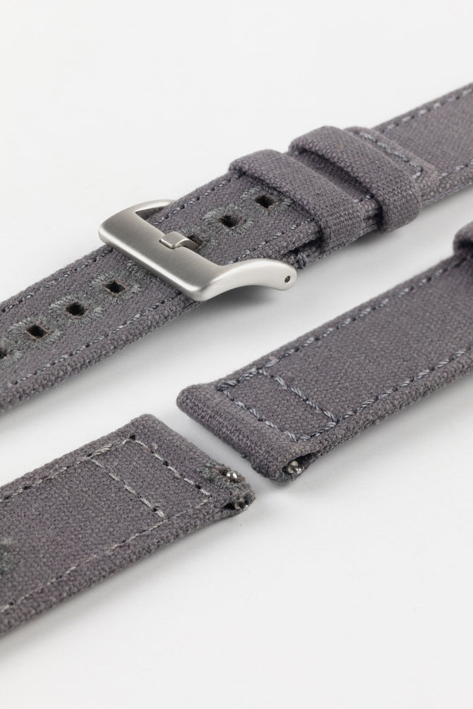 Quick-Release Canvas Watch Strap in GREY