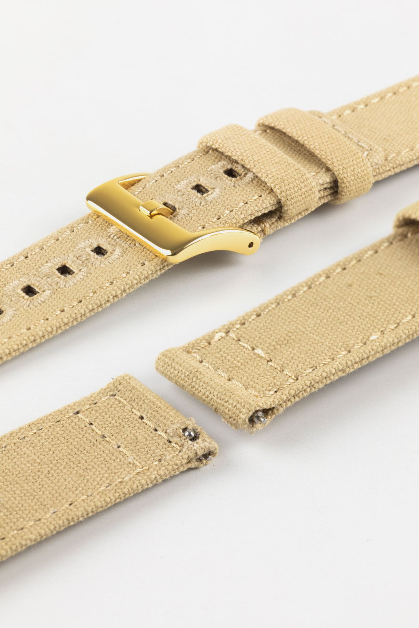 Quick-Release Canvas Watch Strap in KHAKI