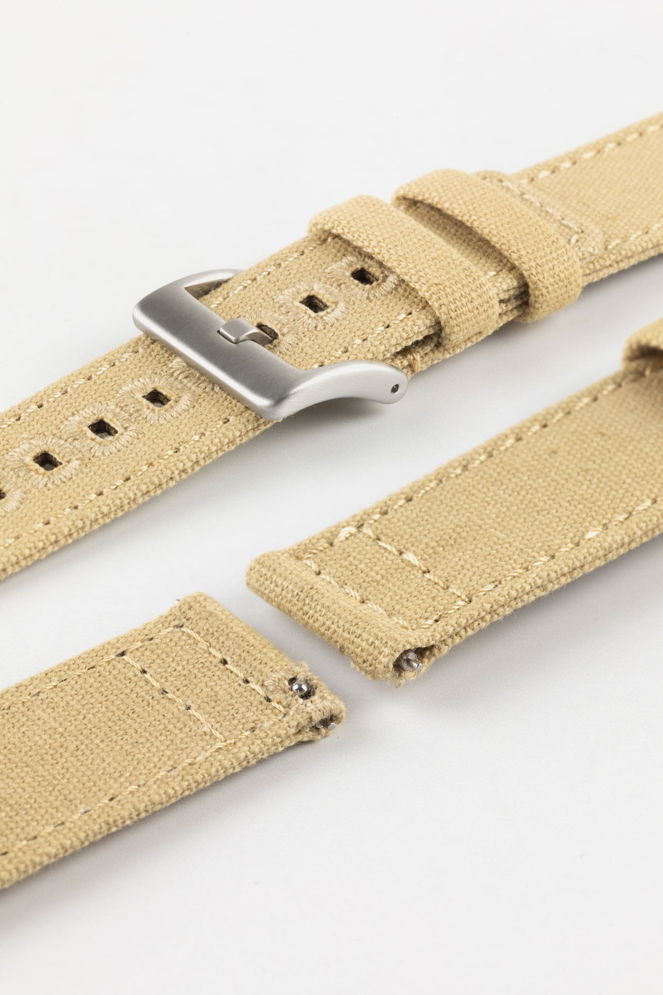 Quick-Release Canvas Watch Strap in KHAKI
