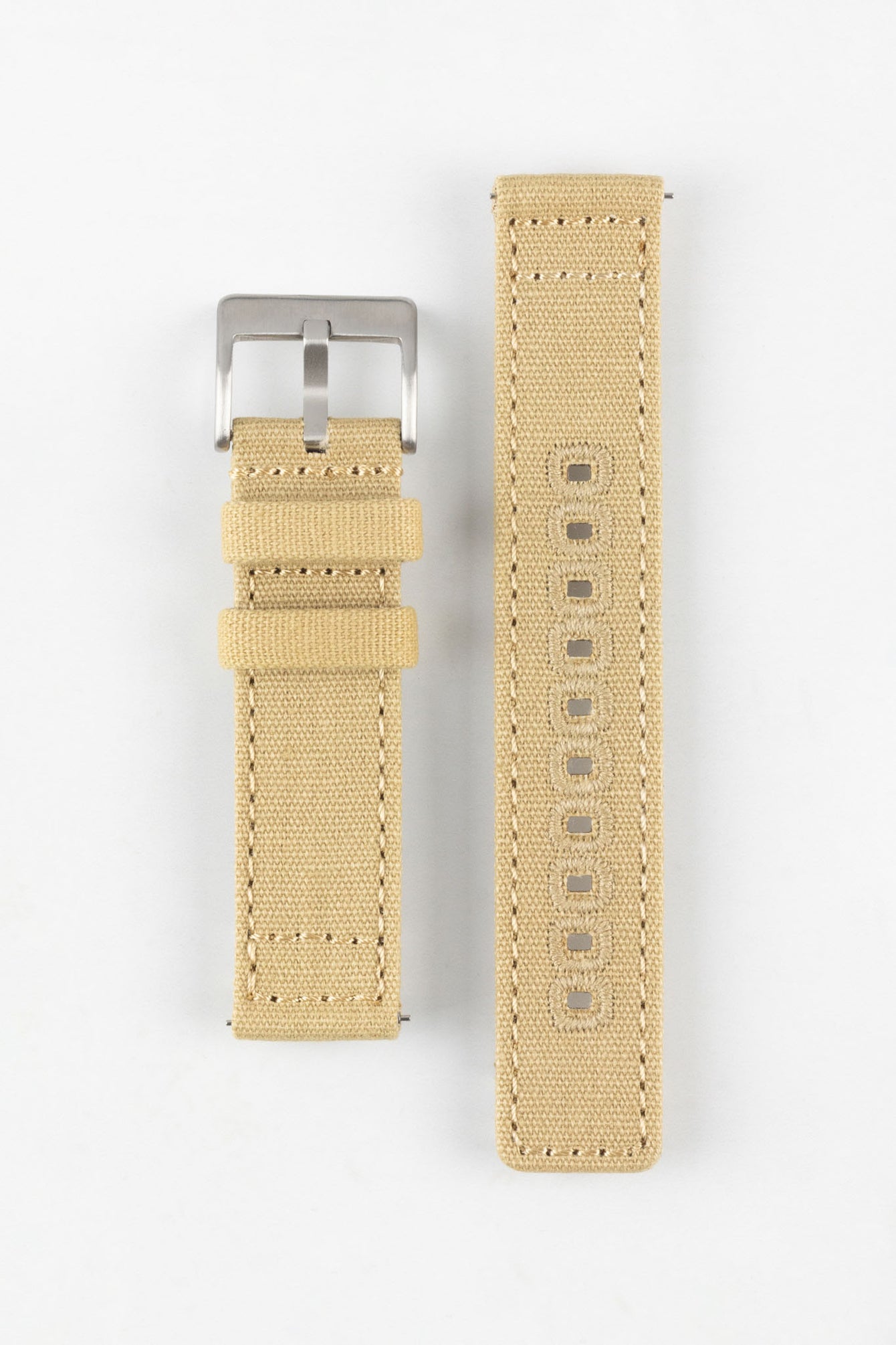 Quick-Release Canvas Watch Strap in KHAKI
