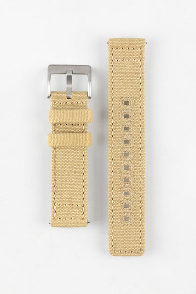 Quick-Release Canvas Watch Strap in KHAKI